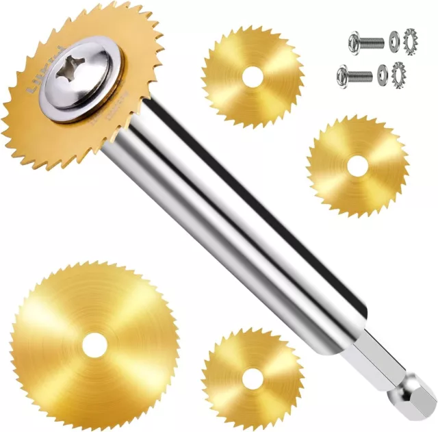 PVC Pipe Inside Cutter(4Pcs Titanium Coating Saw Blades) with 1/4" Hex Shank,...