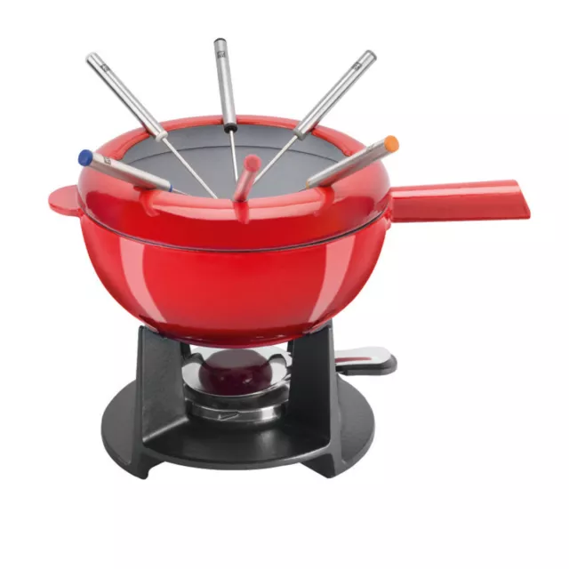 Zwilling Gusseisen Fondue-Set rot 20 cm