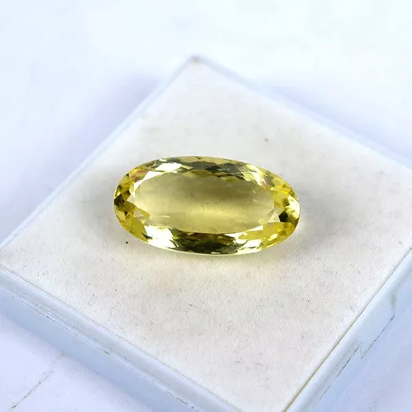 20.74 Cts Natural Lemon Quartz Luxury Oval Cut Loose Gemstone Top Luster