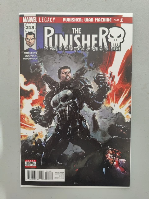 The Punisher #218 First Cameo Appearance Punisher War Machine Armor Key Comic