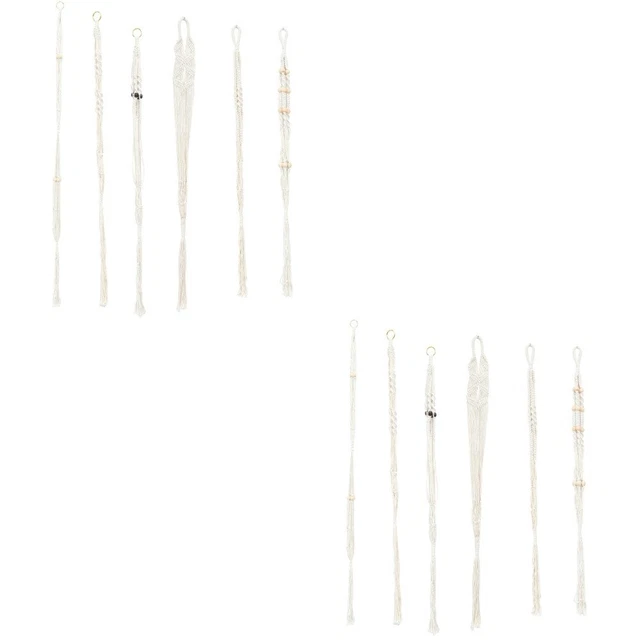 12 Pcs Blumentopf Hängen Stand Woven Pflanzen Aufhänger Hängen Pflanzer Korb