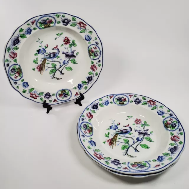 Set of 3 S. Hancock & Sons Corona Ware Old Woodstock Plates 661491