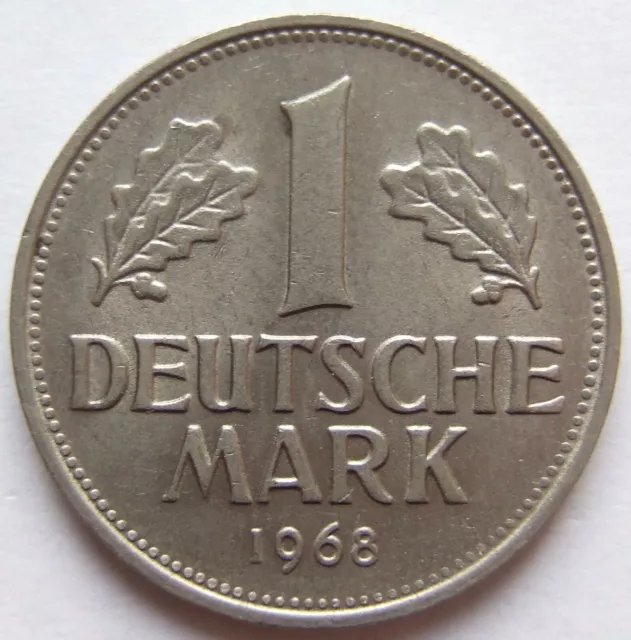 Moneta Rfg 1 Tedesco Marchi 1968 F IN Extremely fine/Brillant uncirculated