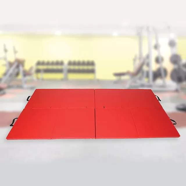 Foldable Exercise Mat Gymnastics Martial Arts Yoga Karate Judo in Red