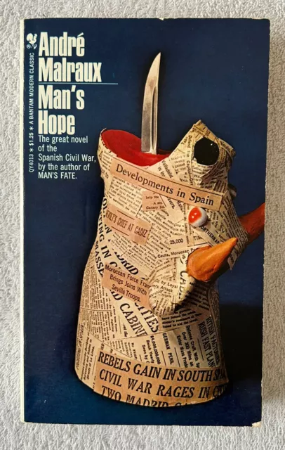 MAN'S HOPE, Andre Malraux, 1968, Standard Paperback