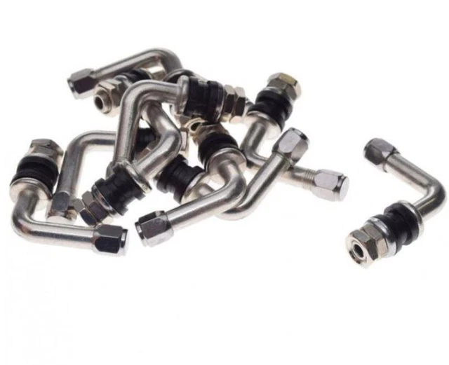10x Rollerventil Angolato 90° per Pneumatici Cerchione Scooter Carriola