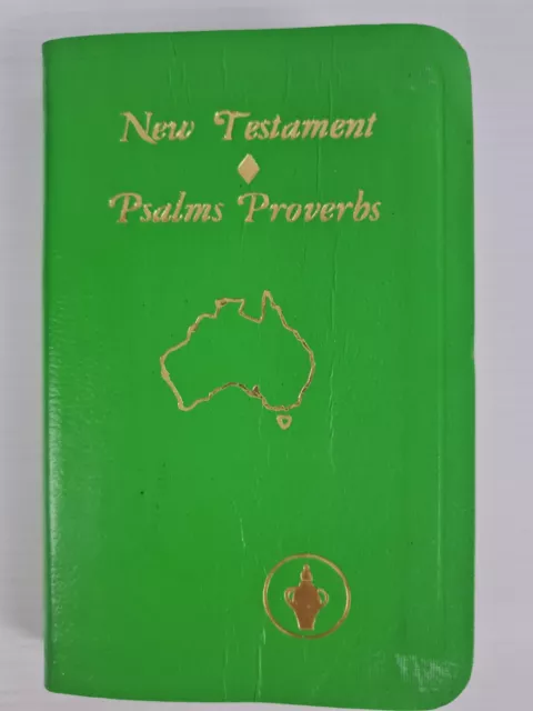 New Testament Psalms  Proverbs Gideon's Pocket Size Bible Religious Book Green