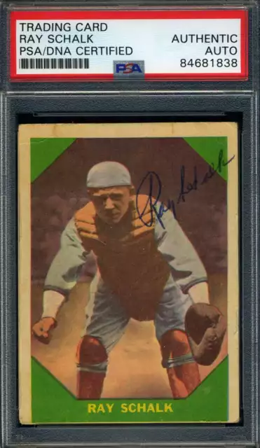 Ray Schalk PSA DNA Signed 1960 Fleer Autograph