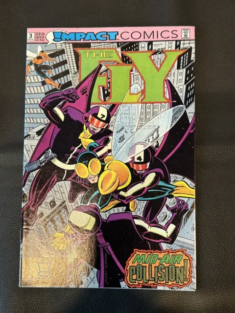 DC Comics The Fly #3 1991, Impact Comics, Vintage Comic Book Boarded Sleeved