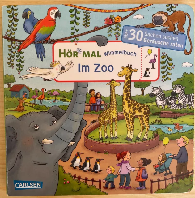 S39 Kinderbuch Carlsen Hör mal Wimmelbuch im Zoo ISBN 9783551251756  Sound