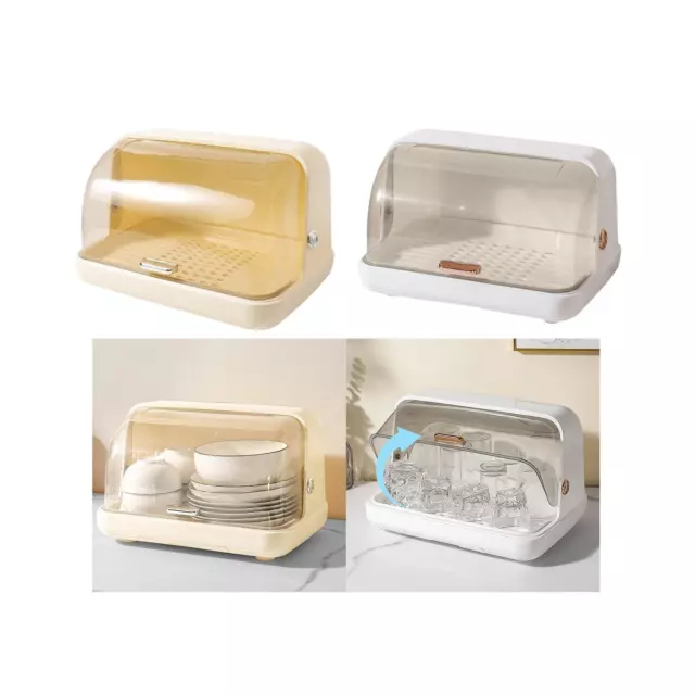 Tableware Storage Box Multipurpope with Drainer Countertop Baby Bottle Drying