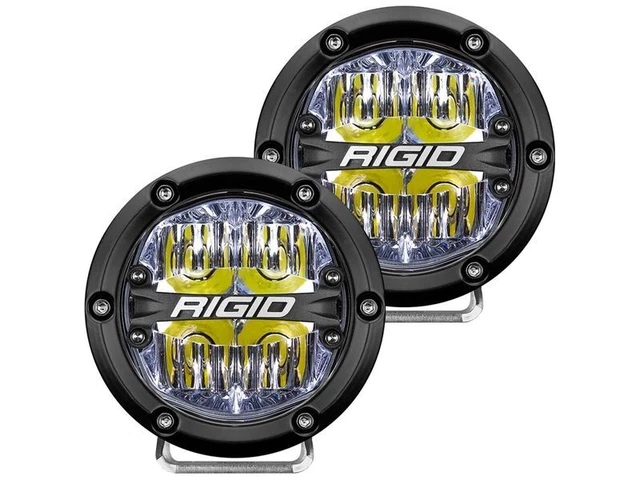 Rigid Industries 360-Series 4in LED Off-Road Drive Beam White Backlight (Pair)