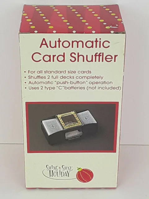 New 2 Deck Automatic Card ShufflerFAST SHIP Poker Card Games Push ButtonVintage