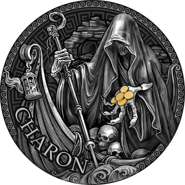 Charon The Great Greek Mythology 1 oz Antique finish Silver Coin Cameroon 2024