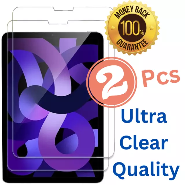 For iPad 10th 9th 8th 7th 6th 5th Air Mini Tempered Glass Screen Protector