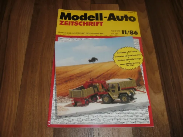 MODELL-AUTO 11/1986 -- Puch-Pinzgauer-Typengeschichte / THW-Sattelzug-Oldtimer