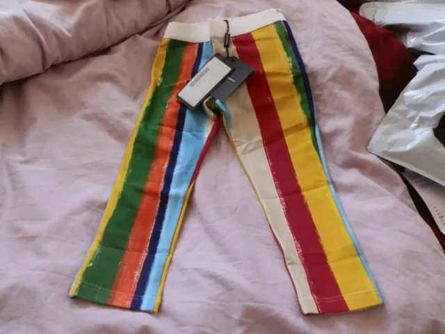 BNWT Dolce & Gabbana kids multi coloured striped leggings Age 4 yrs RRP  £135.00