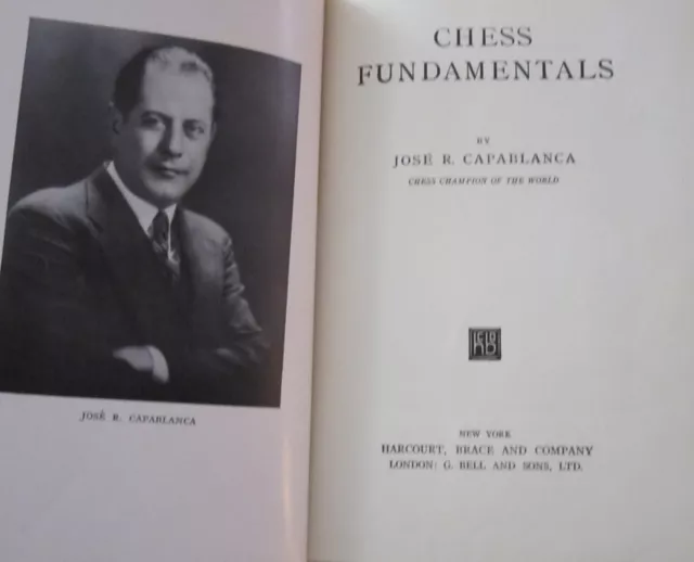 1934 "Chess Fundamentals" by Jose R. Capablanca scarce collectible hardcover