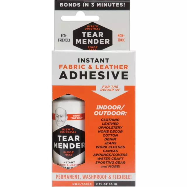 Tear Mender Instant Fabric & Leather Adhesive Packaged - 2oz.