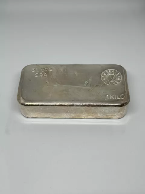 1 kilo kg silver bullion bar NZ Pure Silver