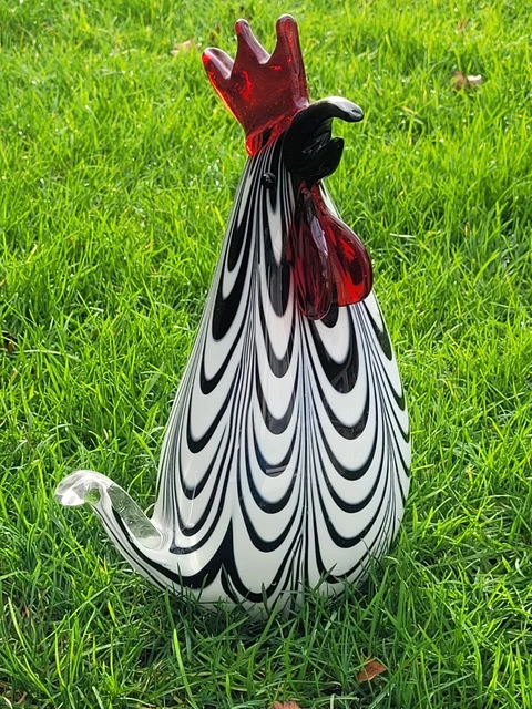 Gallo Bianco Vetro di Murano Vintage 2,5 kg