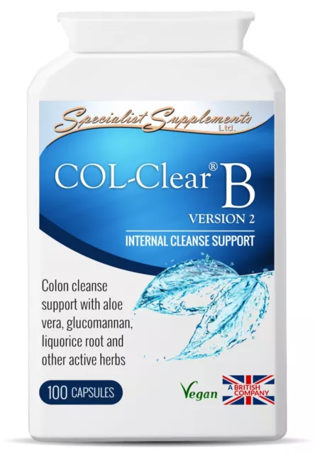 COL-Clear B (v2) x 100 Veg-Caps; Internal Cleanse Support Specialist Supplements