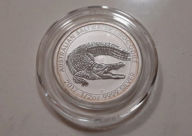 2014 $1 AUSTRALIAN Saltwater Crocodile 1 oz .999 Fine Silver Coin