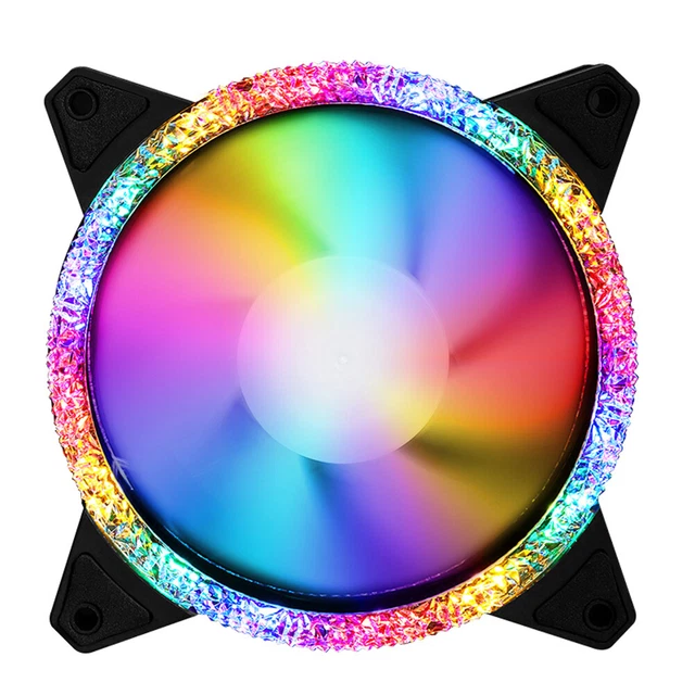 120MM FAN RGB Computer Case Fans Cooling Radiator Small 3pin + Large ...