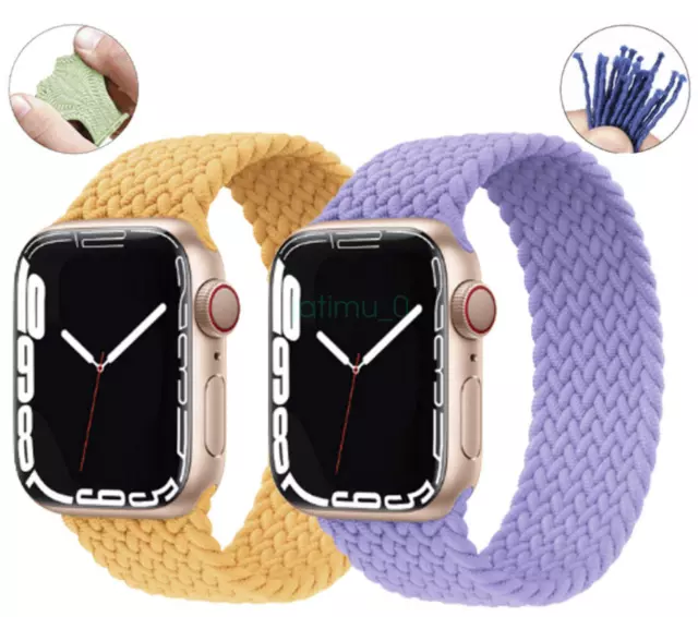38-44mm Nylon Woven Elastic Watch Strap for Apple Watch 6 5 4 3 2 SE Band HOT