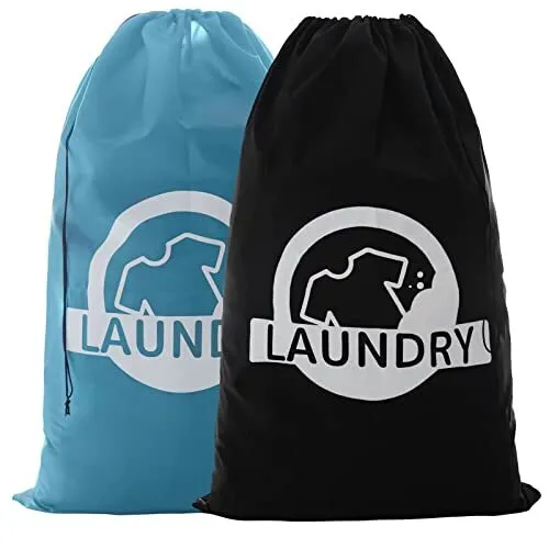 Travel Laundry Bag, 2 Packs Xl Extra Large Heavy Duty Dirty Clothes Bag new