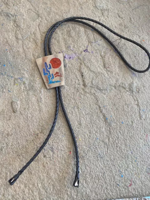 Nativi Americani Collana Uomo Donna Cactus Pelle Tessuta