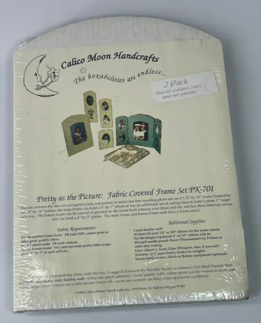 Calico Moon Handcrafts Fabric Covered Frame Set PK-701 Vintage DIY Picture