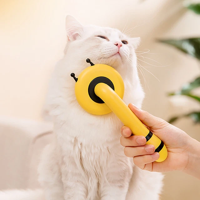 Dog Cat Comb Pet Hair Remover Grooming Massage Deshedding Self Cleaning Brush US 11