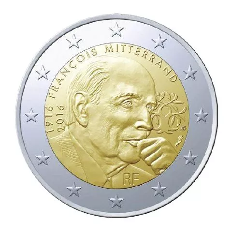 FRANCE 2 Euros 2016 UNC François Mitterrand