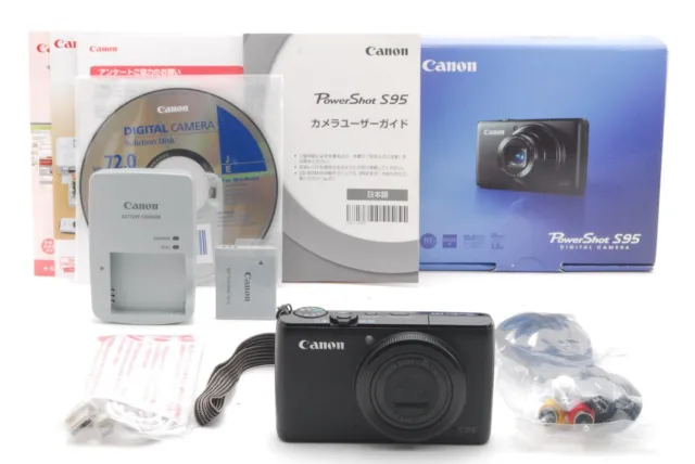 [TOP MINT w/Box] Canon PowerShot S95 Black 10.0MP Digital Camera From JAPAN