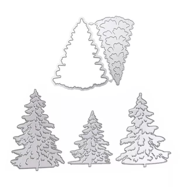 5 plantillas decorativas de árboles de Navidad para niños metal invierno