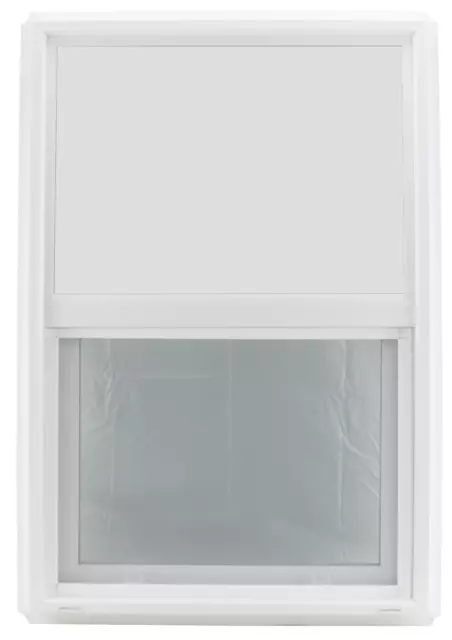 Ventana 14"" x 21"" Doble Panel Vidrio Templado Transparente Marco de PVC Low-E Deslizador Vertical