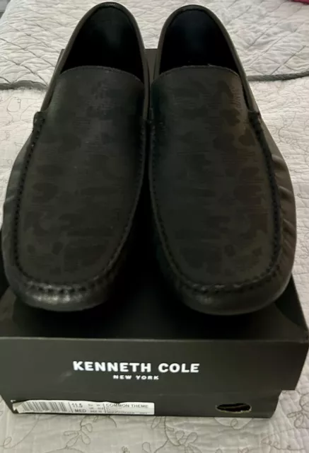 KENNETH COLE NIB “Common Theme” Mens 11.5 Black On Black Camo Look ...