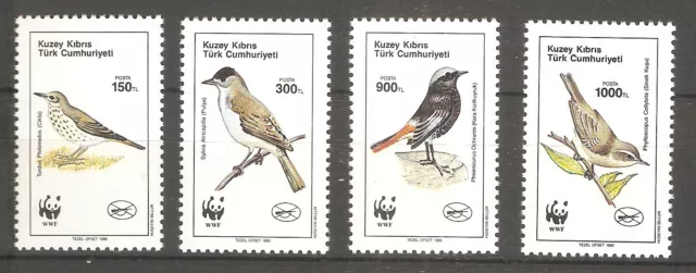 Vögel WWF 1990 Türkisch-Zypern 275/278 postfrisch