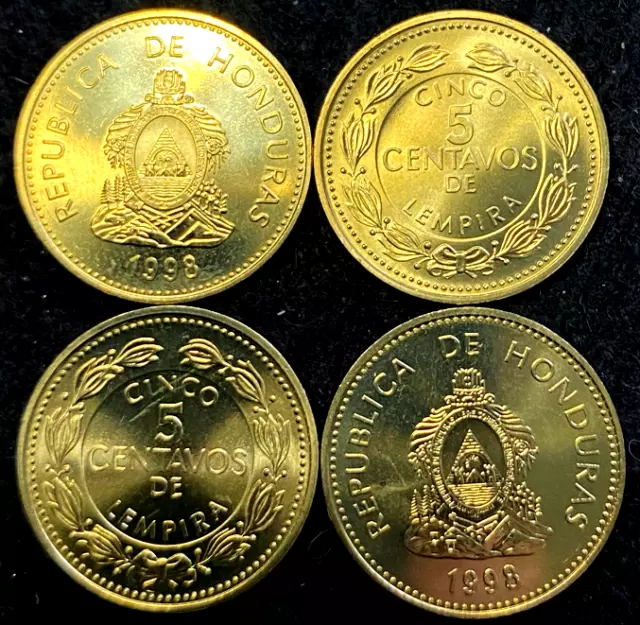 Honduras 5 Centavos KM72.4 1998 40 Coins Roll UNC World Coins 2