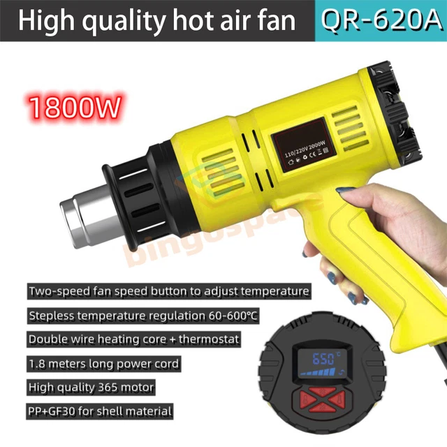 1800W Electric Hot Air Gun AC110/2200V Industrial Building Hair Dryer Heat Gun