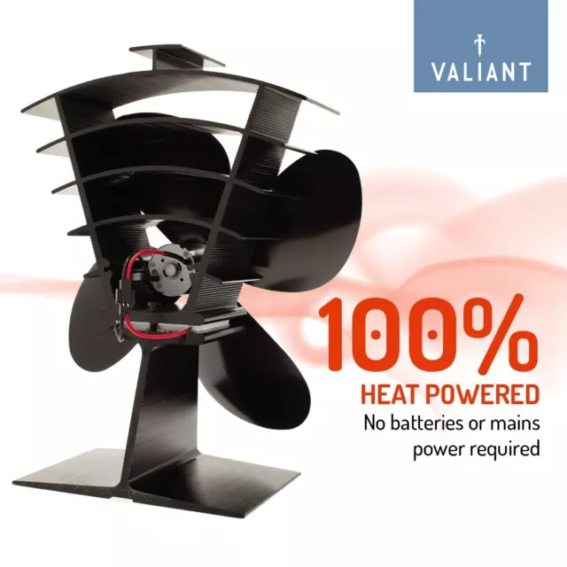 Valiant Premium 4 Stove Fan - Heat Powered for Log Burners and Stoves - FIR361 2