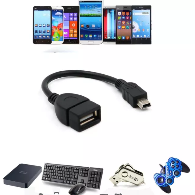 Mini USB Host OTG Adaptor Adapter Cable/Cord/Lead For Double Power DOPO Tablet