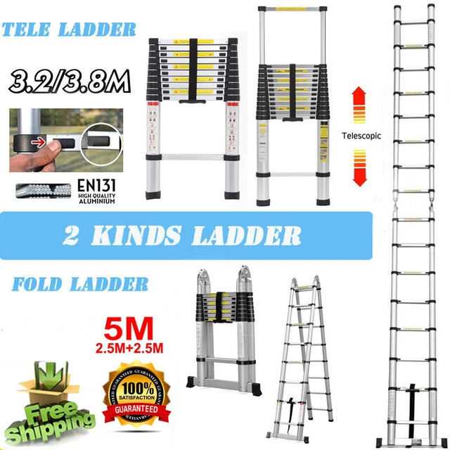 SAFETY LOAD CAPACITY 150Kg Aluminum Collapsible Step Ladder Foldable