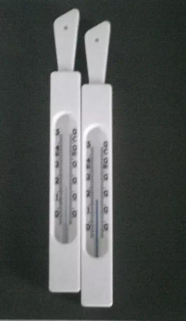 2 Bade - Thermometer weiß mit Griff, große Skala, für Baby, Kinder, Erwachsene