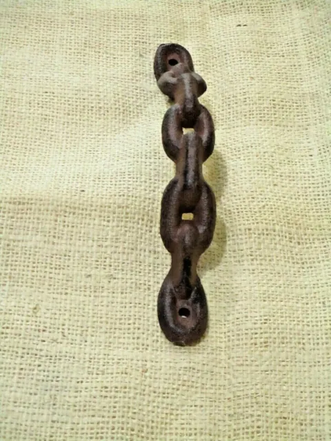10 Large Cast Iron Antique style CHAIN Barn Handle, Gate Pull, Shed Door Handles 6