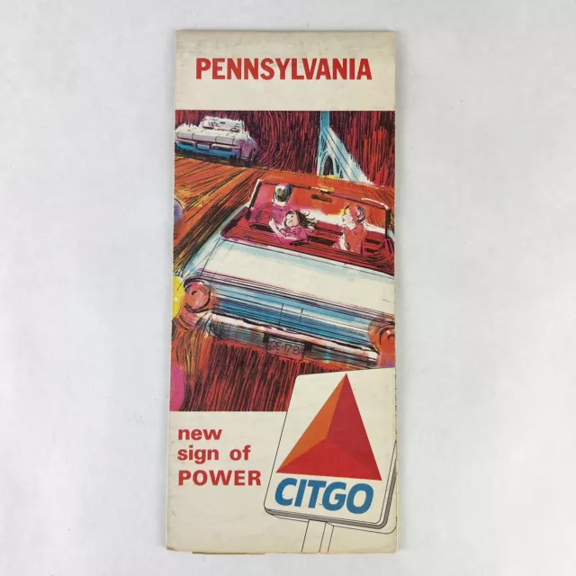 Vintage 1965 Citgo Pennsylvania Map