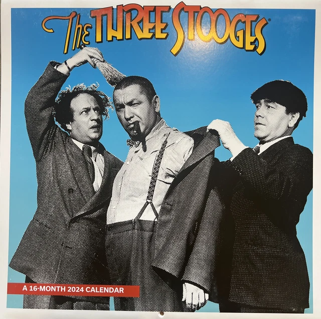 THE THREE STOOGES 2024 Monthly Wall Calendar 12 x 12 Wall Calendars