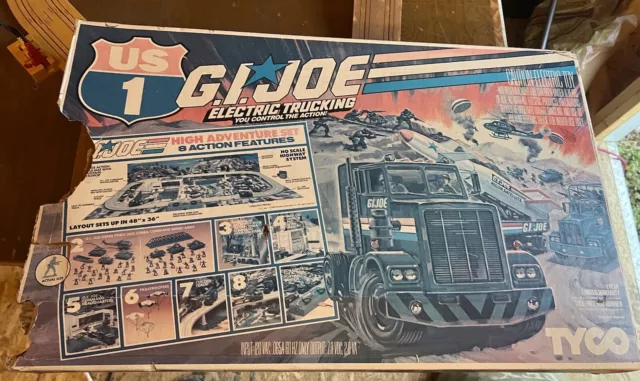GI Joe US-1 Tyco Electric Slot Car Set / Track In Great Condition 2