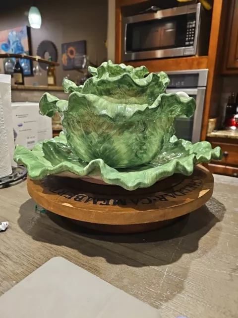 Vintage Cabbage Soup Tureen With Lid And Plate
